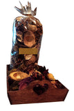 FRAGRANCE-Dried Scented Potpourri Cherry Pie Scent with Rustic Wooden Fragrance Tray