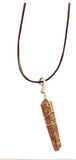 PENDANT-Wire Wrapped Genuine Coffee Jasper Gemstone Crystal Pendant