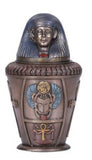 Ancient Egyptian Reproduction Canopic Jar With Diety Imsety