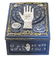 Box With Lid Unique Palmistry Hand Tarot Deck Container