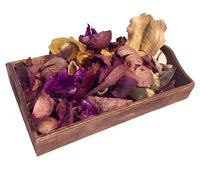 FRAGRANCE-Dried Scented Potpourri Cherry Pie Scent with Rustic Wooden Fragrance Tray