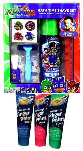 Bundle-PJ Masks Bath time Activity and Pretend To Shave Fun Bundle