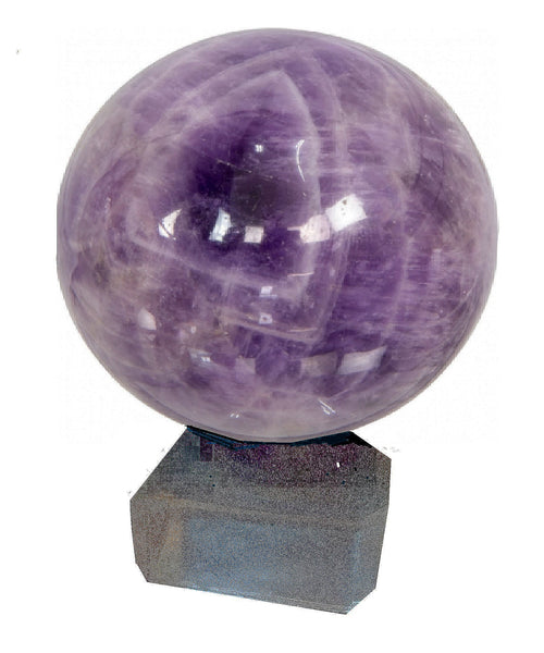 SPHERE-Genuine Amethyst Gemstone Sphere with Holder