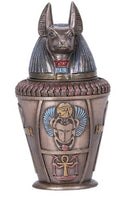 Ancient Egyptian Reproduction Canopic Jar With Diety Duamutef