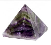 PYRAMID-Genuine Fluorite Gemstone Pyramid