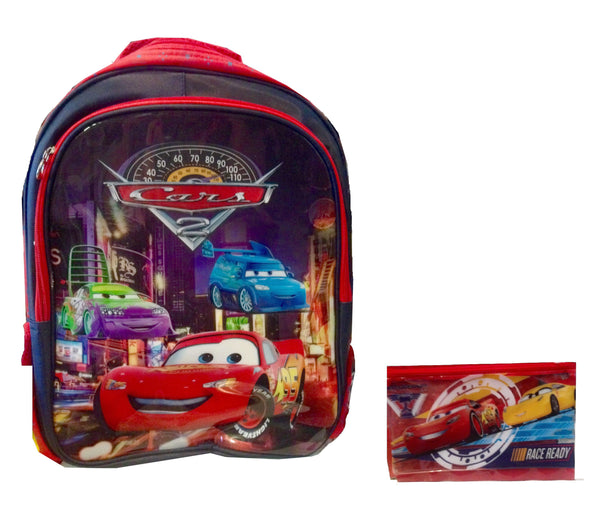 Backpack-Cartoon Cars Backpack for Boys Girls, Cute Lightweight Toddler Book bag for Kindergarten