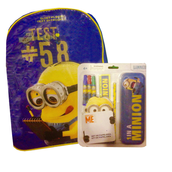 BACKPACK-Minion Backpack Pencil Pouch Back to School Bundle