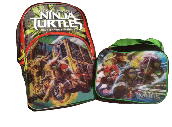 BACKPACK-TMNT Backpack with Detachable Lunch Tote