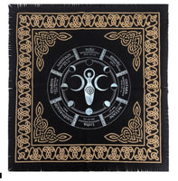 MAT-Altar Tarot Cloth Angel Triple Moon Goddess approx. 24"x24"